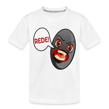 JUGENDSPRACHE REDE SCHWARZE OLIVE - Kinder Premium Bio T-Shirt - Weiß - Vorne
