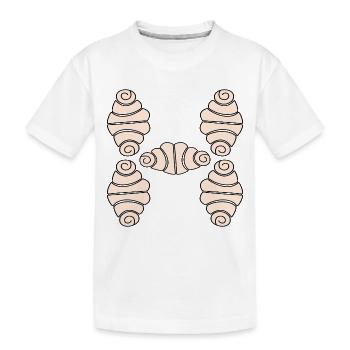 ANFANGSBUCHSTABE H FRANZBRÖTCHEN - Kinder Premium Bio T-Shirt - Weiß - Vorne