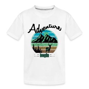Berge und Wildnis - Kinder Premium Bio T-Shirt - Weiß - Vorne