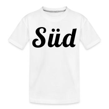 schwarz, weiss, blau - Alm Statement - Kinder Premium Bio T-Shirt - Weiß - Vorne