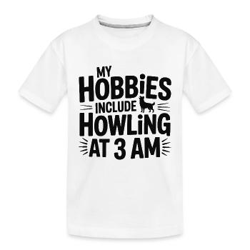 Zu meinen Hobbys gehört das Heulen von Huskys - Kinder Premium Bio T-Shirt - Weiß - Vorne