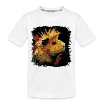 Guinea Pig Punk Rock - Kids' Premium Organic T-Shirt - white - Front