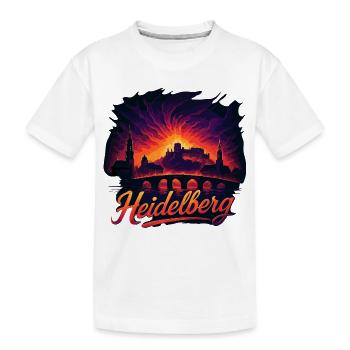 Silhouette de la ville de Heidelberg, magnifique cadeau - T-shirt bio Premium Enfant - blanc - Devant