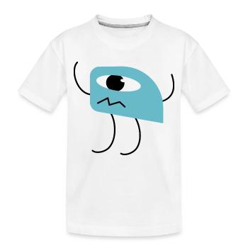 Süßes kleines Monster Zyklop Design - Kinder Premium Bio T-Shirt - Weiß - Vorne