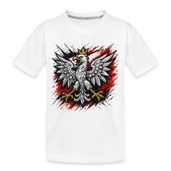Pologne Polska Aigle drapeau patriotisme cadeau - T-shirt bio Premium Enfant - blanc - Devant