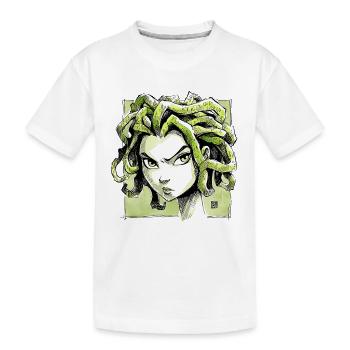 Medusa Sketch - Kids' Premium Organic T-Shirt - white - Front