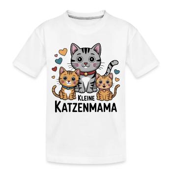 Petite maman chat - T-shirt bio Premium Enfant - blanc - Devant