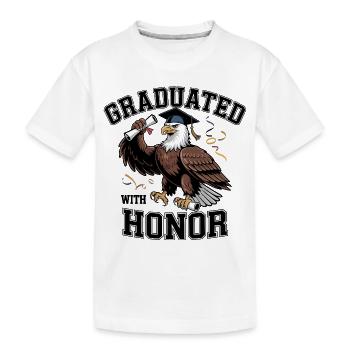 Graduation Eagle - Kids' Premium Organic T-Shirt - white - Front