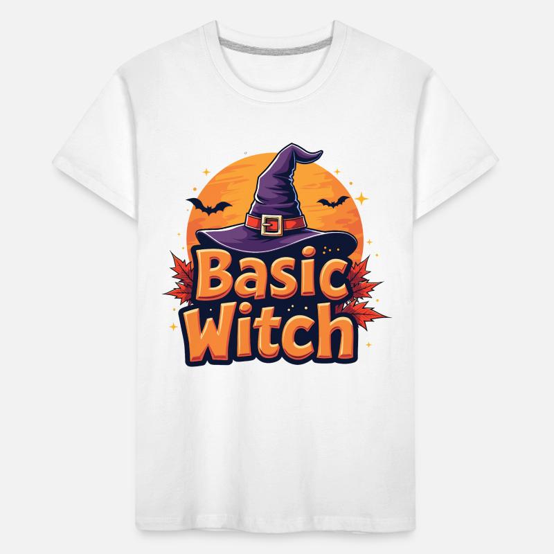 Basic Witch Halloween-Spruch Kinder Premium Bio T-Shirt