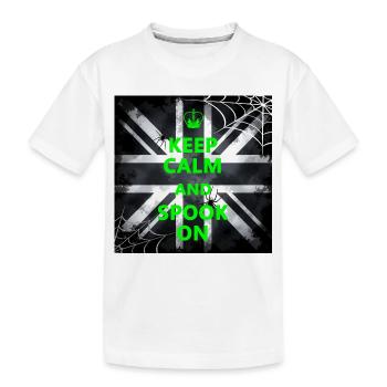 Keep Calm Spook Green - T-shirt bio Premium Enfant - blanc - Devant