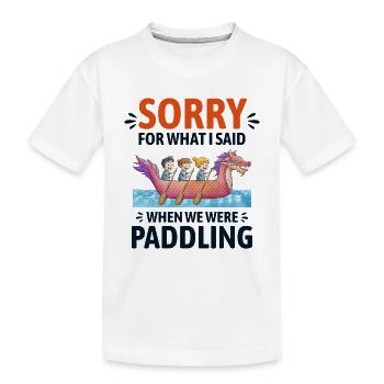 Équipage de course de bateaux-dragons - T-shirt bio Premium Enfant - blanc - Devant