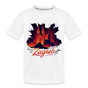 Silhouette de la capitale de Zagreb, Croatie, cadeau - T-shirt bio Premium Enfant - blanc - Devant