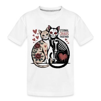 Eternal Chaos Cats - Kids' Premium Organic T-Shirt - white - Front