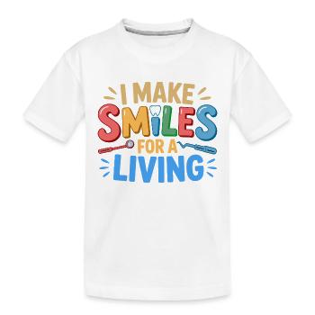 Dentalkeramik Artistik - Kinder Premium Bio T-Shirt - Weiß - Vorne
