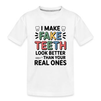 La vie des techniciens de laboratoire dentaire - T-shirt bio Premium Enfant - blanc - Devant