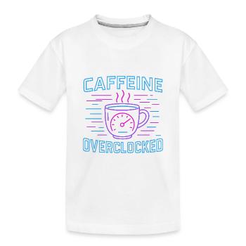 Caffeine Overclocked - Kids' Premium Organic T-Shirt - white - Front