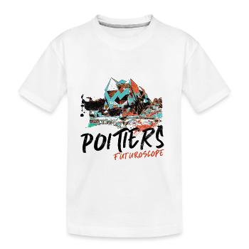 Poitiers, Futuroscope, couleurs Neon - T-shirt bio Premium Enfant - blanc - Devant