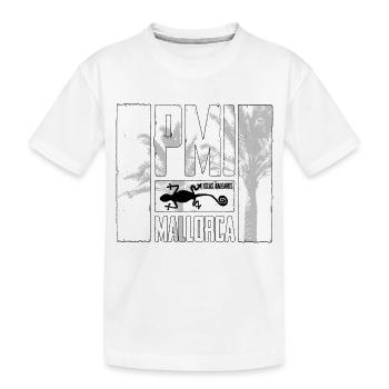 Mallorca PMI palm tree logo - Kids' Premium Organic T-Shirt - white - Front