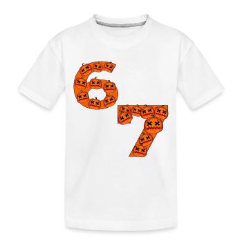 CITROUILLE D’HALLOWEEN SIX SEPT - T-shirt bio Premium Enfant - blanc - Devant