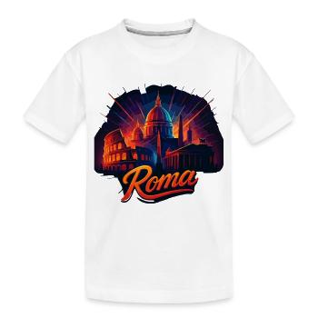 Rome Roma Capitale Italie Silhouette Cadeau - T-shirt bio Premium Enfant - blanc - Devant