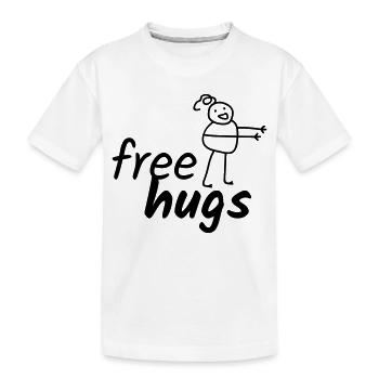 Câlins gratuits - T-shirt bio Premium Enfant - blanc - Devant