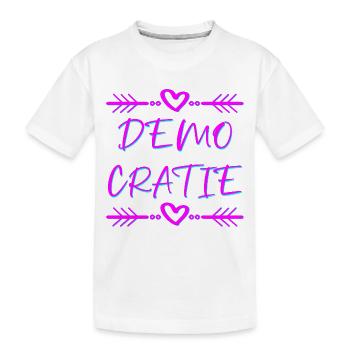 démocratie - T-shirt bio Premium Enfant - blanc - Devant