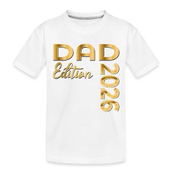 DAD 2026 BABY ANNOUNCEMENT - Kids' Premium Organic T-Shirt - white - Front