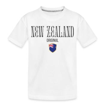 Original de Nouvelle-Zélande, Fierté de Nouvelle-Zélande - T-shirt bio Premium Enfant - blanc - Devant