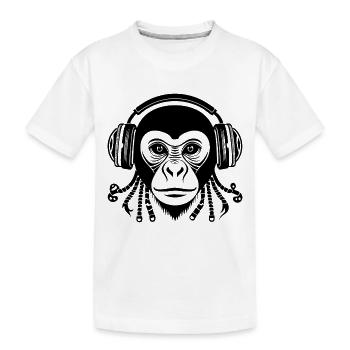 Affenkopf Spannung Stromstoß Club Edition Shirt - Kinder Premium Bio T-Shirt - Weiß - Vorne