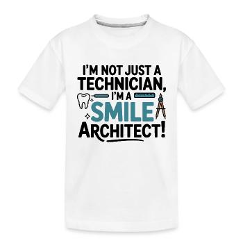 Design von Kronen für Dentallabortechniker - Kinder Premium Bio T-Shirt - Weiß - Vorne