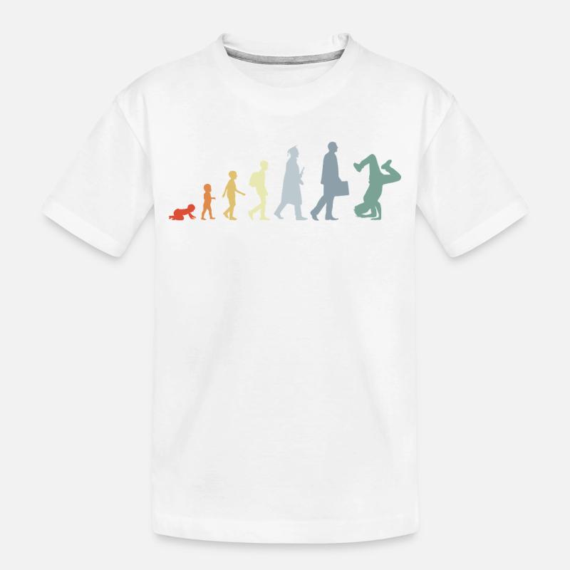 Vintage Breakdancer Evolution - T-shirt bio Premium Enfant - blanc