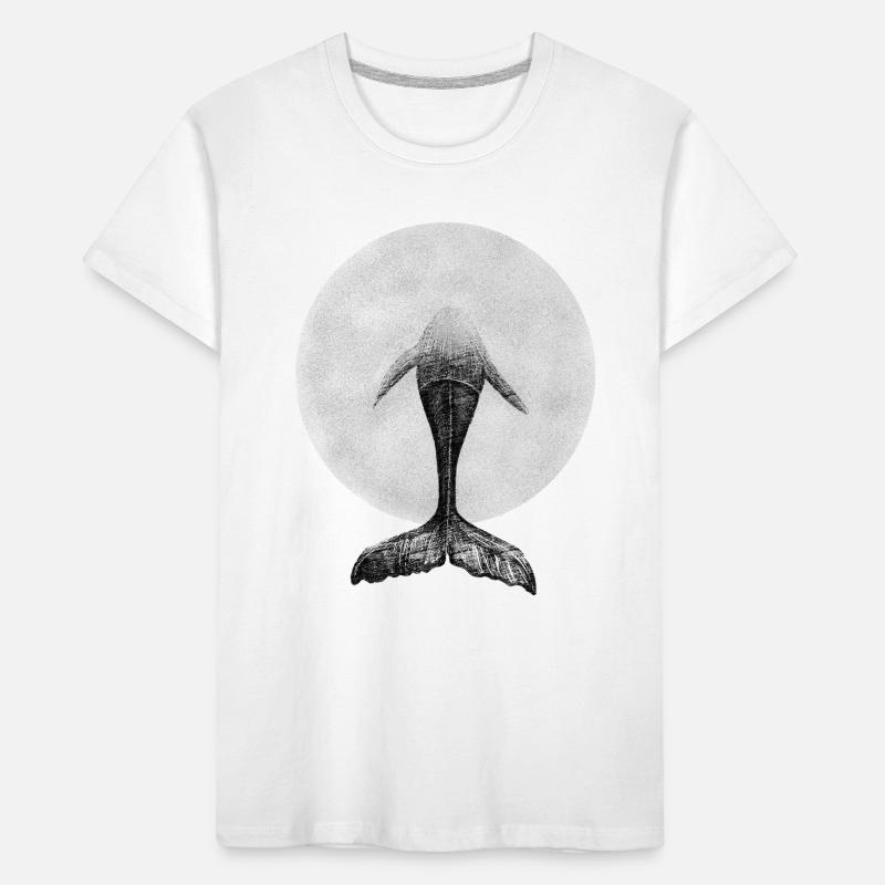 Géant de la plongée : la baleine dans le cercle de l’océan T-shirt bio Premium Enfant