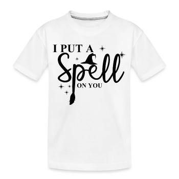 J’ai jeté un sort à toi sorcière Halloween - T-shirt bio Premium Enfant - blanc - Devant