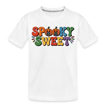 Citrouilles d’Halloween effrayantes et sucrées - T-shirt bio Premium Enfant - blanc - Devant