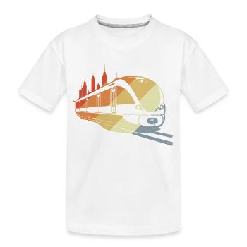 Croquis de chemin de fer vintage - T-shirt bio Premium Enfant - blanc - Devant