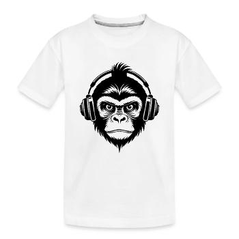 Monkey Head Turntable Vinyle Fan Club Chemise - T-shirt bio Premium Enfant - blanc - Devant