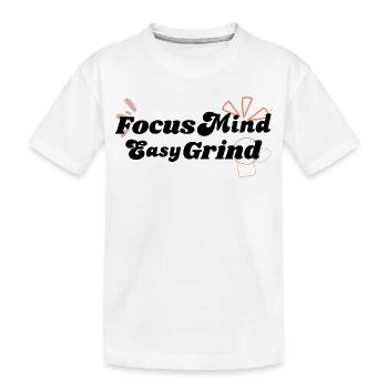 Design de typographie Bohème Vintage Retro Boho - T-shirt bio Premium Enfant - blanc - Devant