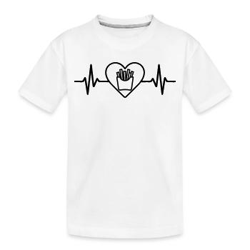 Frites Coeur Restauration rapide Collation - T-shirt bio Premium Enfant - blanc - Devant