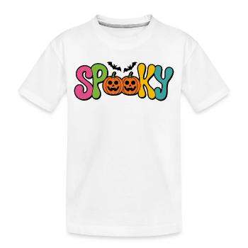 Spooky Kürbis Halloween für Kinder - Kinder Premium Bio T-Shirt - Weiß - Vorne