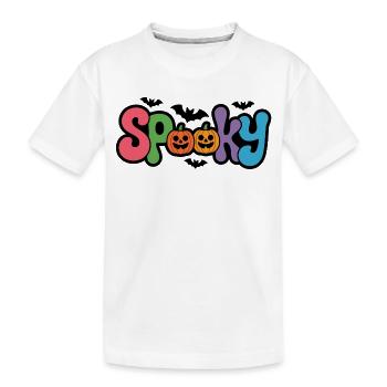 Spooky Pumpkin Lettering Halloween - Kids' Premium Organic T-Shirt - white - Front