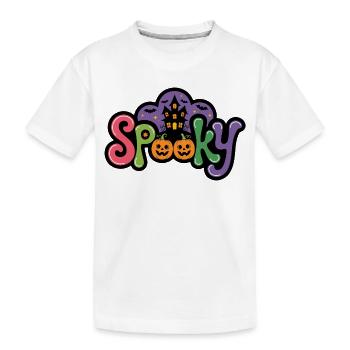 Lettrage d’Halloween effrayant - T-shirt bio Premium Enfant - blanc - Devant