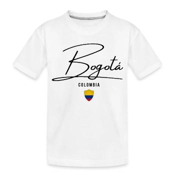 Elegantes Design Bogotá, ich liebe Bogotá - Kinder Premium Bio T-Shirt - Weiß - Vorne