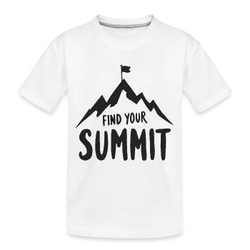 Trouvez votre sommet - T-shirt bio Premium Enfant - blanc - Devant
