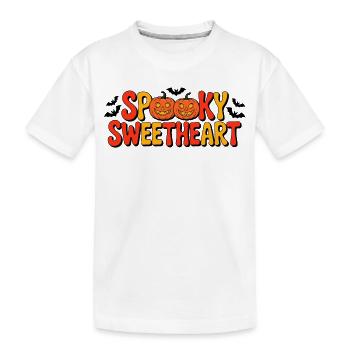 Spooky Sweetheart Halloween - Kids' Premium Organic T-Shirt - white - Front