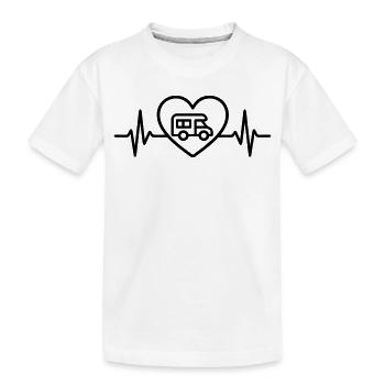 RV Heart Vanlife Travel - Kids' Premium Organic T-Shirt - white - Front
