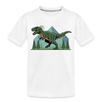 T-Rex Dinosaurier Tyrannosaurus Rex - Kinder Premium Bio T-Shirt - Weiß - Vorne