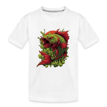 Smaragd-Koi-Wut-Spritzer - Kinder Premium Bio T-Shirt - Weiß - Vorne