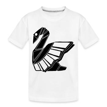 black swan - Kids' Premium Organic T-Shirt - white - Front