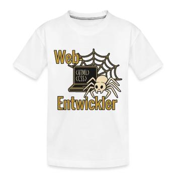 Web-Entwickler - Halloween 2025 - Kinder Premium Bio T-Shirt - Weiß - Vorne