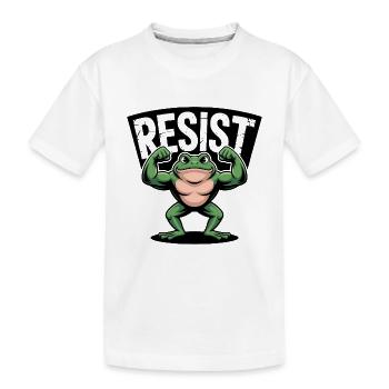Portland Widerstand Frosch - USA Protest T-Shirt - Kinder Premium Bio T-Shirt - Weiß - Vorne